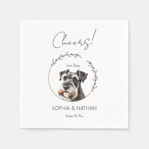 Guardanapo De Papel Simple Schnauzer Dog Wedktail Napkins