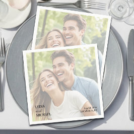 Guardanapo De Papel Simple Text Overlay Photo Wedding