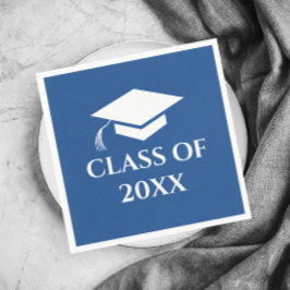 Guardanapo De Papel Simples Ano de Graduação Azul e Branco