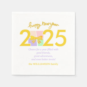 Guardanapo De Papel Simples Arco de Caixa de Presente no Natal Novo