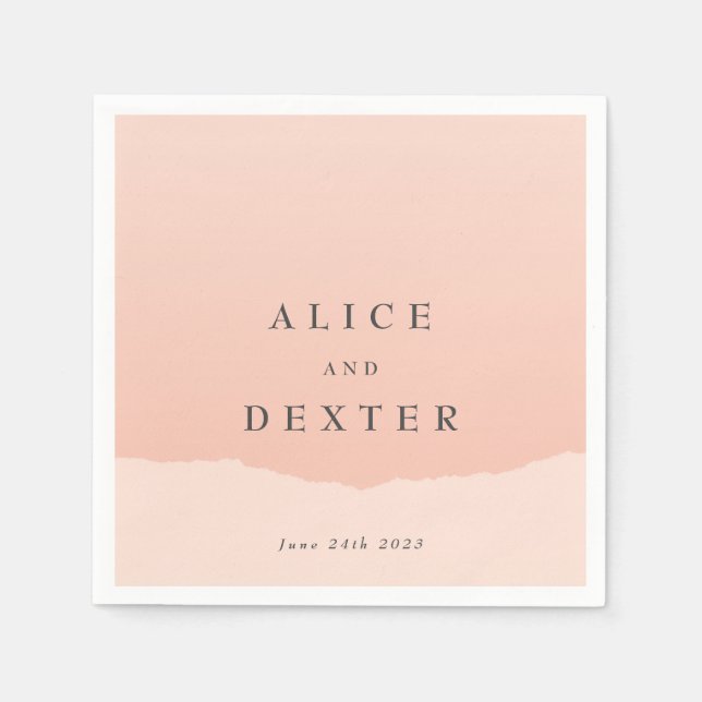 Guardanapo De Papel Simples Blush Blush Personalizado Napkins (Frente)