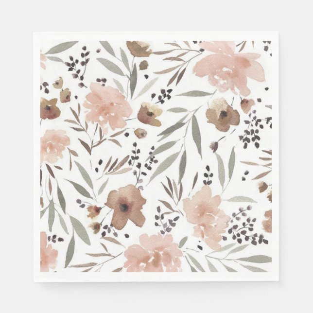 Guardanapo De Papel Simples Boho Flower Luncheon Napkin (Frente)