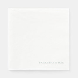 Guardanapo De Papel Simples Casal de Seafoam Branco Luncheon