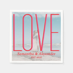 Guardanapo De Papel Simples Casamento Personalizado Foto Moderna de Ca