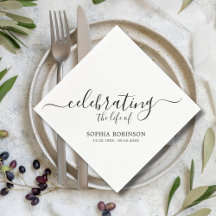 Simples Celebração Da Vida Escrita Elegante Funera