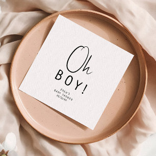 Guardanapo De Papel Simples Chá de fraldas de Oh Boy Neutro Moderno