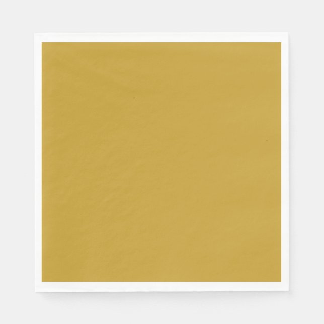 Guardanapo De Papel simples cores sólidas personalizadas mostarda dour (Frente)
