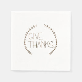 Guardanapo De Papel Simples Dar Obrigados Napkin