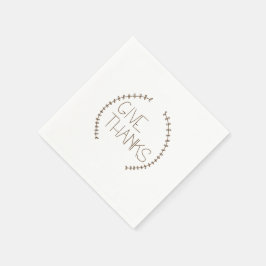 Guardanapo De Papel Simples Dar Obrigados Napkin
