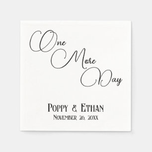 Guardanapo De Papel Simples e Bonito Celebração de Casamento Mais Um D
