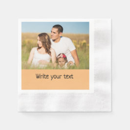 Guardanapo De Papel simples e mínimo adicione seu natal de foto de tex