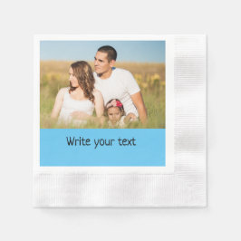 Guardanapo De Papel simples e mínimo adicione seu natal de foto de tex