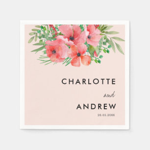 Guardanapo De Papel Simples, elegante, flores