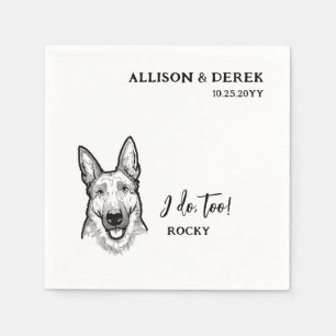 Guardanapo De Papel Simples Eu Faço Casamento De German shepherd De Ca