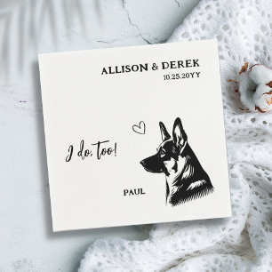 Guardanapo De Papel Simples Eu Faço Casamento De German shepherd De Ca