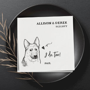 Guardanapo De Papel Simples Eu Faço Casamento De German shepherd De Ca