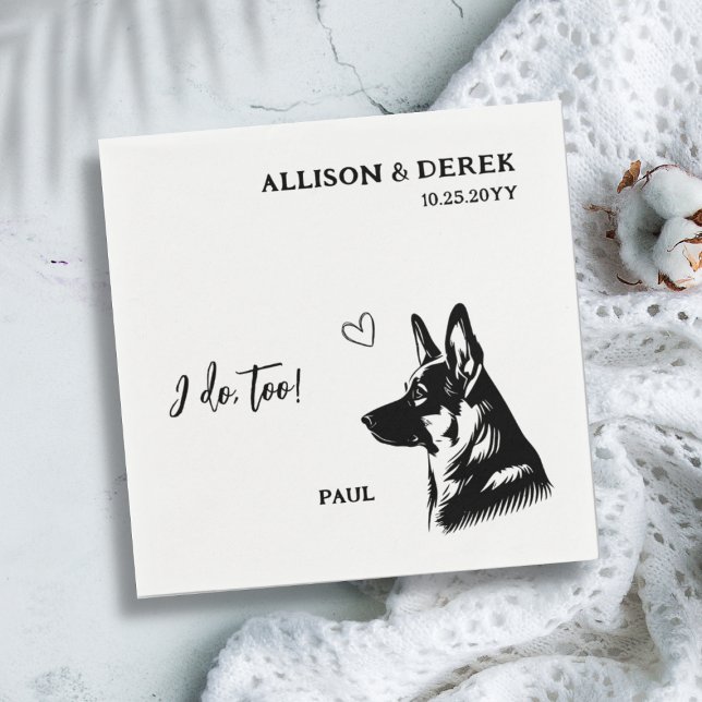 Guardanapo De Papel Simples Eu Faço Casamento De German shepherd De Ca (Criador carregado)
