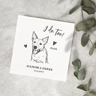 Guardanapo De Papel Simples Eu Faço Para Pet Desenhando Casamento Pers