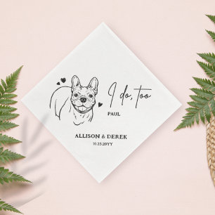 Guardanapo De Papel Simples Eu Faço Um Casamento De Cachorro Francês D