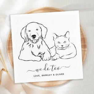 Guardanapo De Papel Simples Fazemos Casamento De Pet De Cachorro Perso