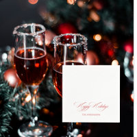 Simples Feliz Natal Personalizado Coquetel Vermel