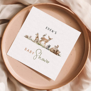 Guardanapo De Papel Simples Floresta Florestal Chá de fraldas Napkins