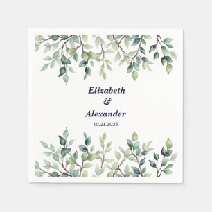 Guardanapo De Papel Simples folhas Bonito, ramos de casamento