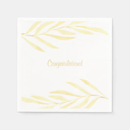 Guardanapo De Papel Simples Folhas Douradas Napkins