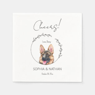 Guardanapo De Papel Simples German shepherd Casamento Cocktail Napkins