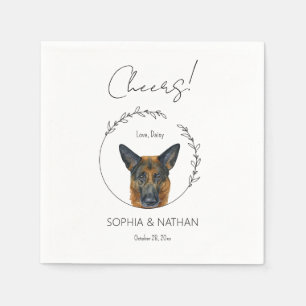 Guardanapo De Papel Simples German shepherd Casamento Cocktail Napkins