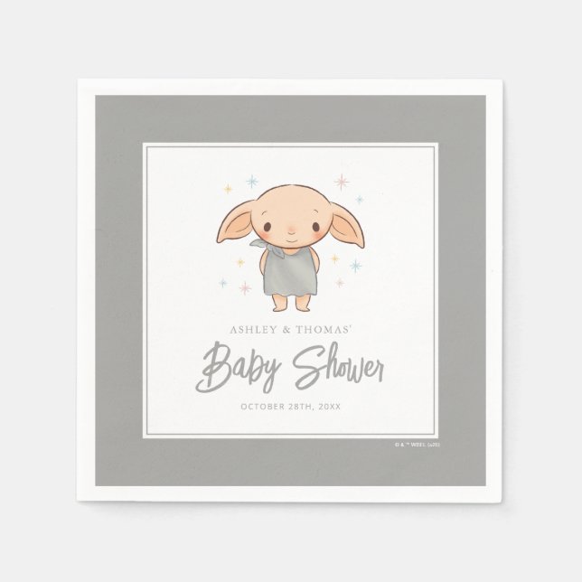 Guardanapo De Papel Simples Harry Potter - Chá de Bebê do Dobby (Frente)