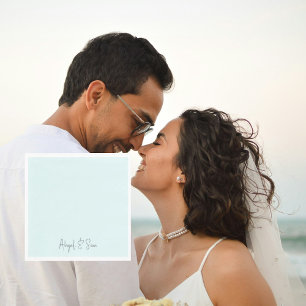 Guardanapo De Papel Simples Icy Blue Personalised Wedding Luncheon