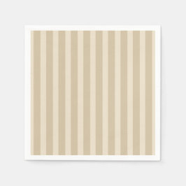 Guardanapo De Papel Simples Listrado Marrom Bege Caramelo Minimalista