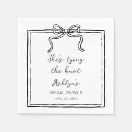 Guardanapo De Papel Simples Mão Desenhada Estacas Casando Napkins