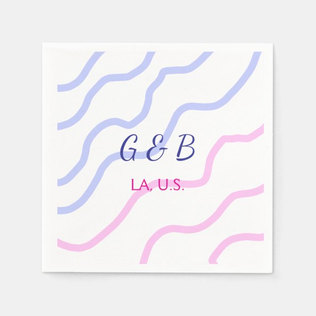 Guardanapo De Papel SIMPLES MINIMAL adicionar texto do nome da cidade  (Frente)