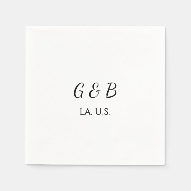 Guardanapo De Papel SIMPLES MINIMAL adicionar texto do nome da cidade  (Frente)