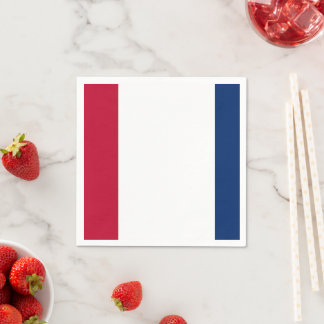 Guardanapo De Papel Simples minimalista moderno vermelho branco azul