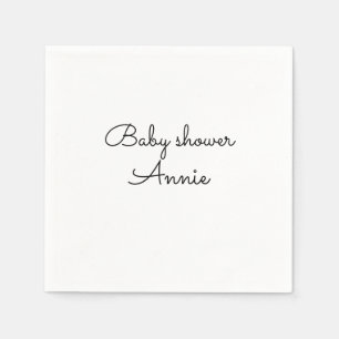 Guardanapo De Papel simples mínimo adicione o nome do texto baby showe
