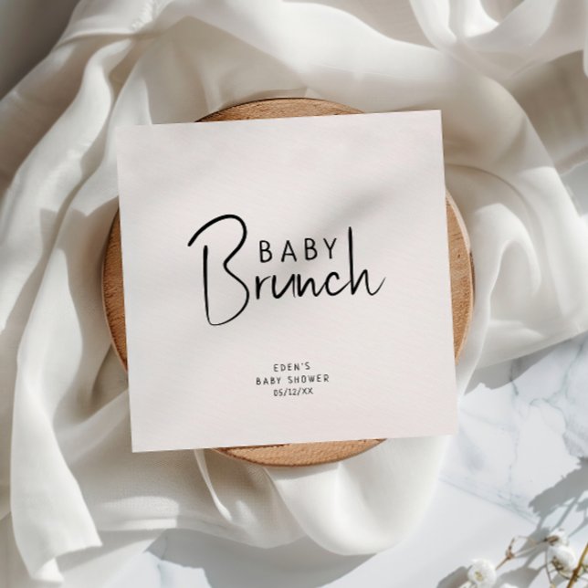 Guardanapo De Papel Simples Moderno Bebê Neutro Brunch Napkins (Criador carregado)
