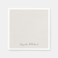 Simples Moderno Script Cream Wedding Cocktail