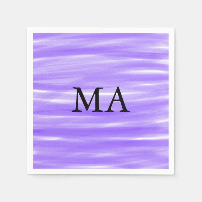 Guardanapo De Papel Simples monograma adicione seu nome com letra míni (Frente)