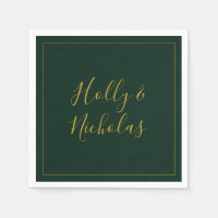 Simples Natal Elegante | Casamento Verde Napkins