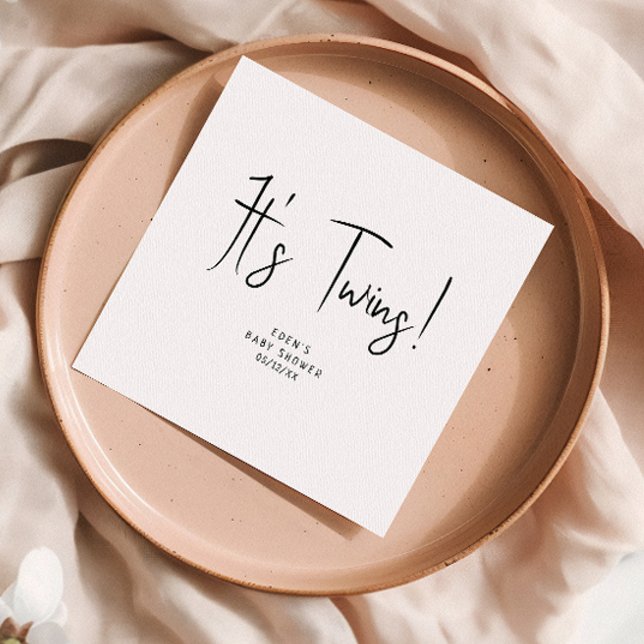 Guardanapo De Papel Simples Neutro Moderno são gêmeos! Chá Napkins (Criador carregado)