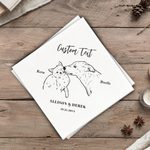 Guardanapo De Papel Simples Nós Fazemos Um Nome De Pet De Casamento De
