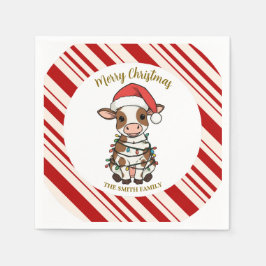 Guardanapo De Papel Simples padrão de boi bezerro OX moderno natal fel