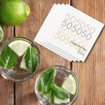 Simples papel moderno 50º Aniversário Napkin