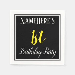 Guardanapo De Papel Simples, partido de primeiro aniversario com nome