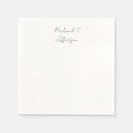 Guardanapo De Papel Simples planície Elegante Clássica da Caligrafia