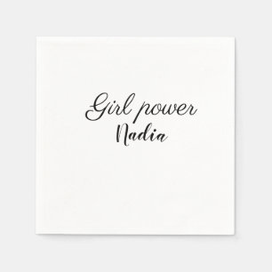 Guardanapo De Papel simples poder feminino minimal adicionar nome text