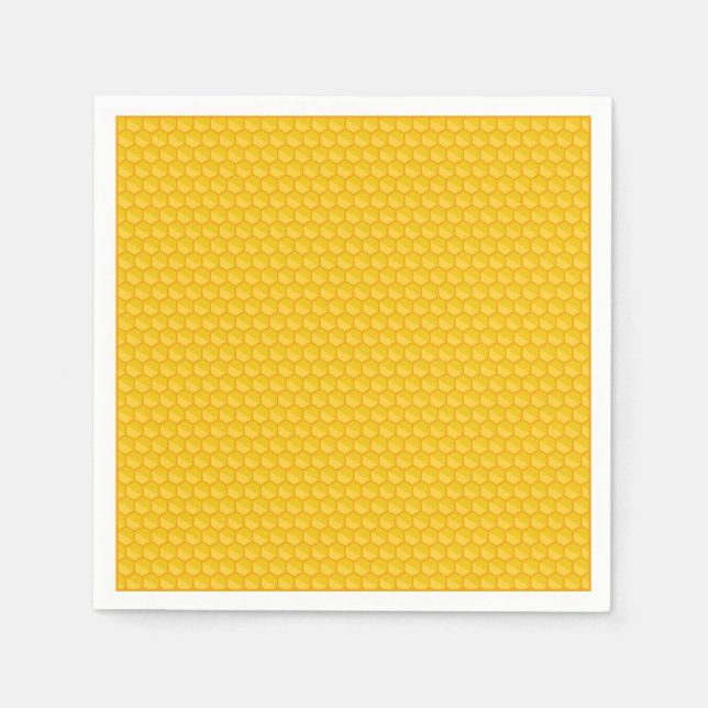 Guardanapo De Papel Simples Retro Honeycomb Dourado (Frente)